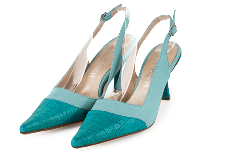 Chaussures habillées bleu lagon pour femme - Florence KOOIJMAN