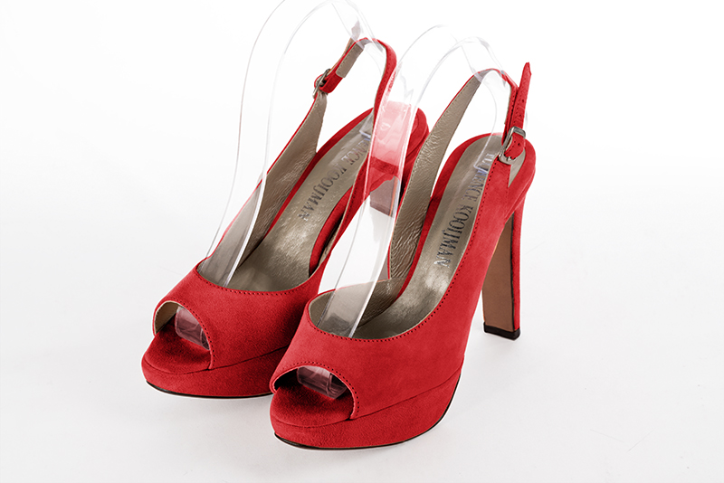 Sandales habillées rouge coquelicot pour femme - Florence KOOIJMAN