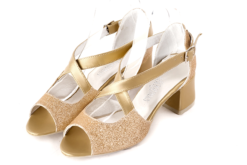 Sandales habillées doré pour femme - Florence KOOIJMAN
