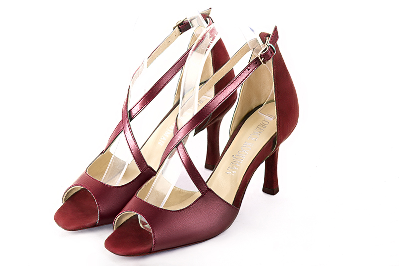 Sandales habillées rouge bordeaux pour femme - Florence KOOIJMAN