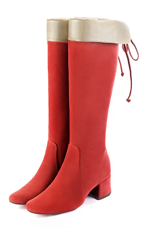 Bottes habillées rouge coquelicot pour femme - Florence KOOIJMAN