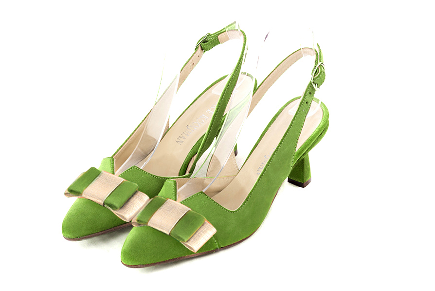 Chaussures habillées vert anis pour femme - Florence KOOIJMAN