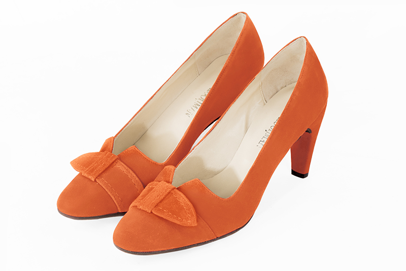 Escarpins habillés orange clémentine - Florence KOOIJMAN