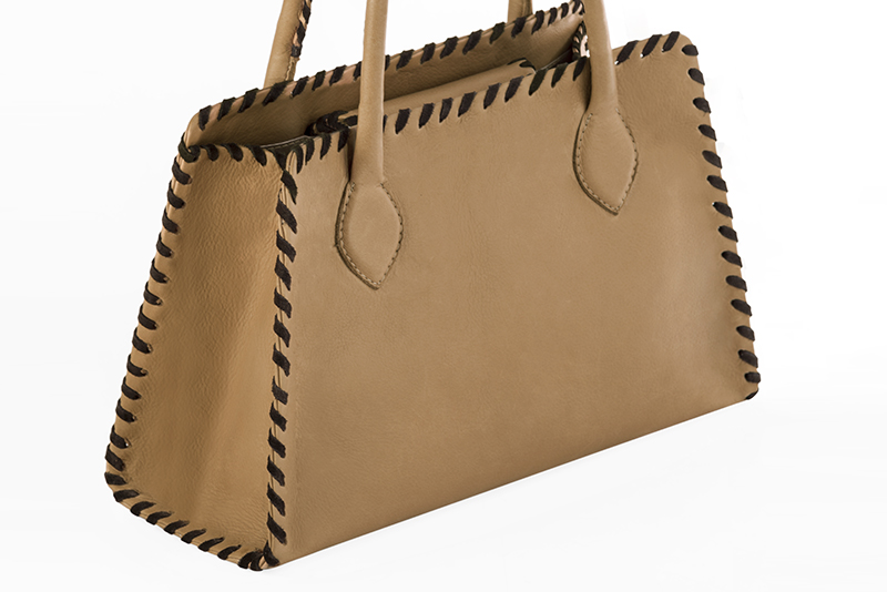 Sacs et pochettes personnalisable Florence KOOIJMAN - Sac Cabas Original, en cuir Camel, avec chaussures et ceinture assortie