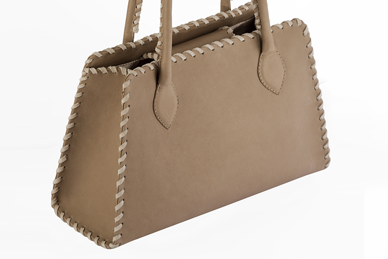 Sacs et pochettes personnalisable Florence KOOIJMAN - Sac Femme Beige et Blanc, format cabas, personnalisable dans toutes les couleurs