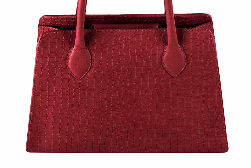 Luxueux sac à main, élégant et raffiné, coloris rouge carmin. Personnalisation : Choix des cuirs et des couleurs. - Florence KOOIJMAN