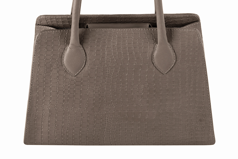 Luxueux sac à main, élégant et raffiné, coloris beige mastic. Personnalisation : Choix des cuirs et des couleurs. - Florence KOOIJMAN