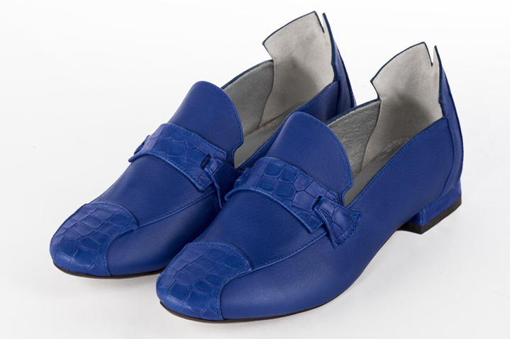 Mocassins habillés bleu électrique pour femme - Florence KOOIJMAN