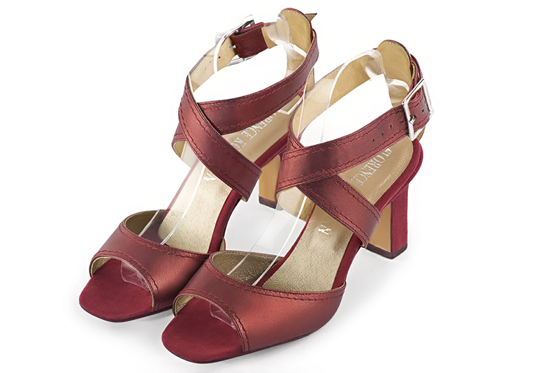 Sandales habillées rouge bordeaux pour femme - Florence KOOIJMAN