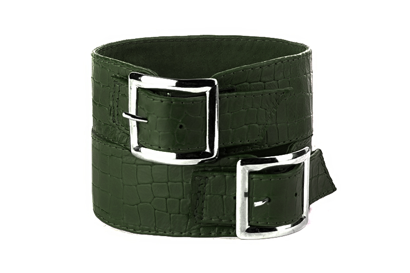 Bracelets pour bottes et cuissardes : A porter sur des bottes ou cuissardes en haut des mollets | couleur vert bouteille Vue avant - Florence KOOIJMAN