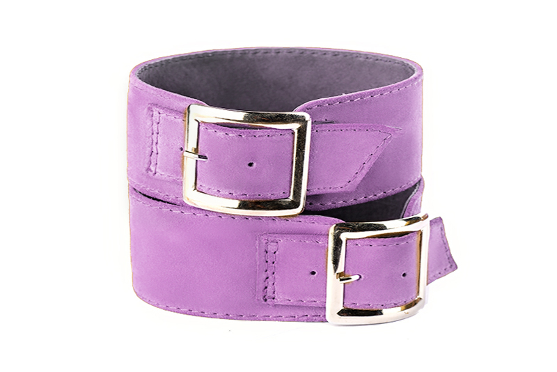 Bracelets pour bottes et cuissardes : A porter sur des bottes ou cuissardes en haut des mollets | couleur violet mauve Vue avant - Florence KOOIJMAN