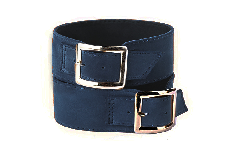 Bracelets pour bottes et cuissardes : A porter sur des bottes ou cuissardes en haut des mollets | couleur bleu marine Vue avant - Florence KOOIJMAN