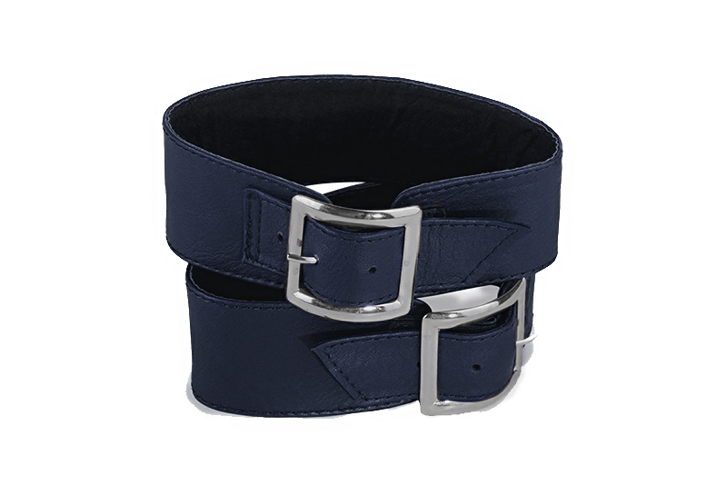 Bracelets pour bottes et cuissardes : A porter sur des bottes ou cuissardes en haut des mollets | couleur bleu marine Vue avant - Florence KOOIJMAN