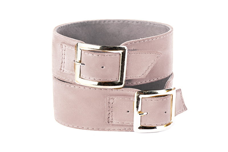 Bracelets pour bottes et cuissardes : A porter sur des bottes ou cuissardes en haut des mollets | couleur rose poudré Vue avant - Florence KOOIJMAN