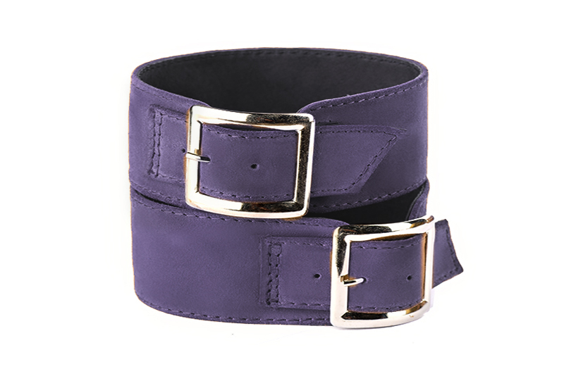 Bracelets pour bottes et cuissardes : A porter sur des bottes ou cuissardes en haut des mollets | couleur violet lavande Vue avant - Florence KOOIJMAN