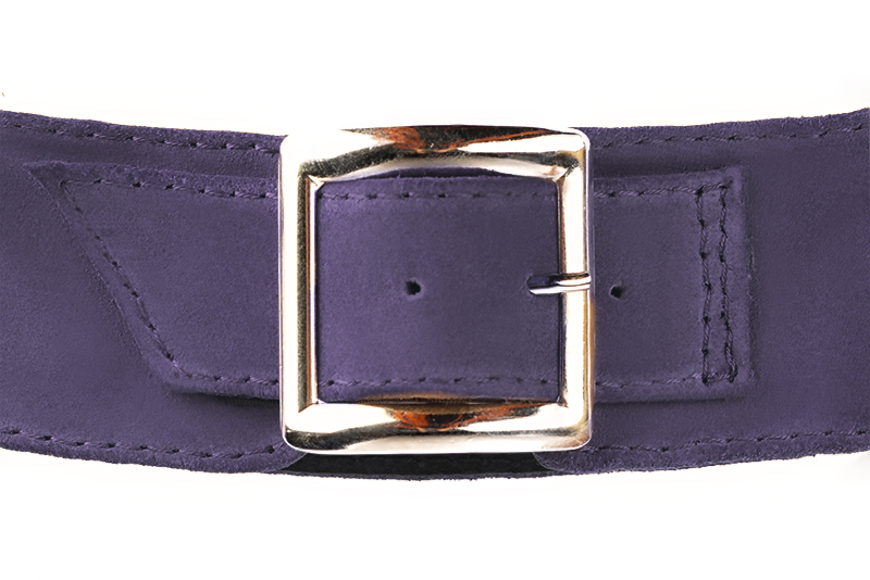 Bracelets pour bottes et cuissardes : A porter sur des bottes ou cuissardes en haut des mollets | couleur violet lavande. Vue arrière - Florence KOOIJMAN