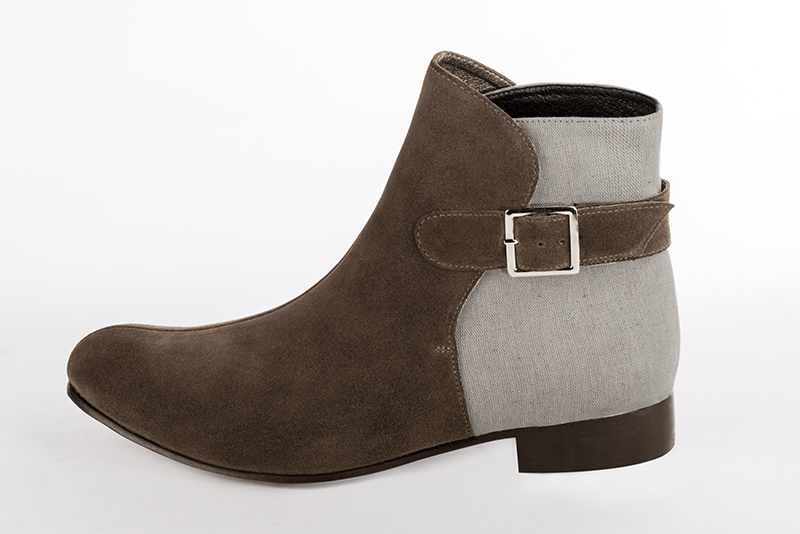 Chaussures homme sur mesure Florence KOOIJMAN - Boots Homme Biker et bimatière Beige et Marron, du 39 au 46, personnalisable en Camel Marine Noir Vert Marron et Gris