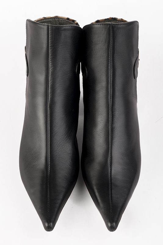 Boots tendance Florence KOOIJMAN - Boots Original Pointu en box noir et leopard, du 35 au 43