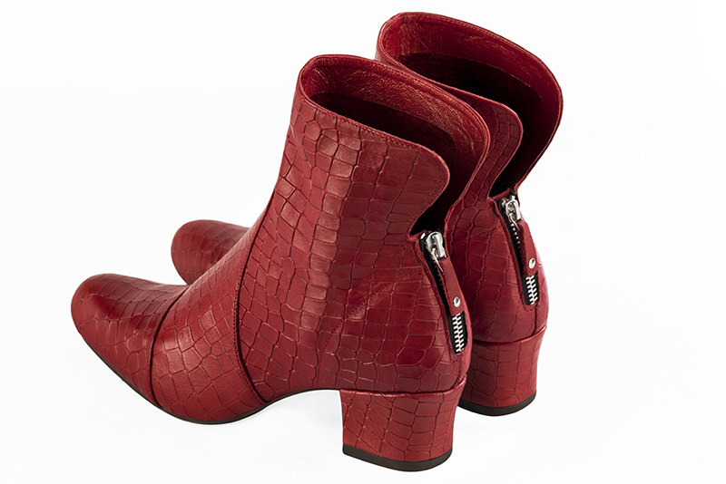 Boots grande taille Florence KOOIJMAN - Boots Femme, rouge, sur petit talon bottier