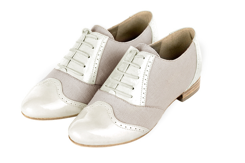 Chaussures à lacets habillées beige naturel pour femme - Florence KOOIJMAN