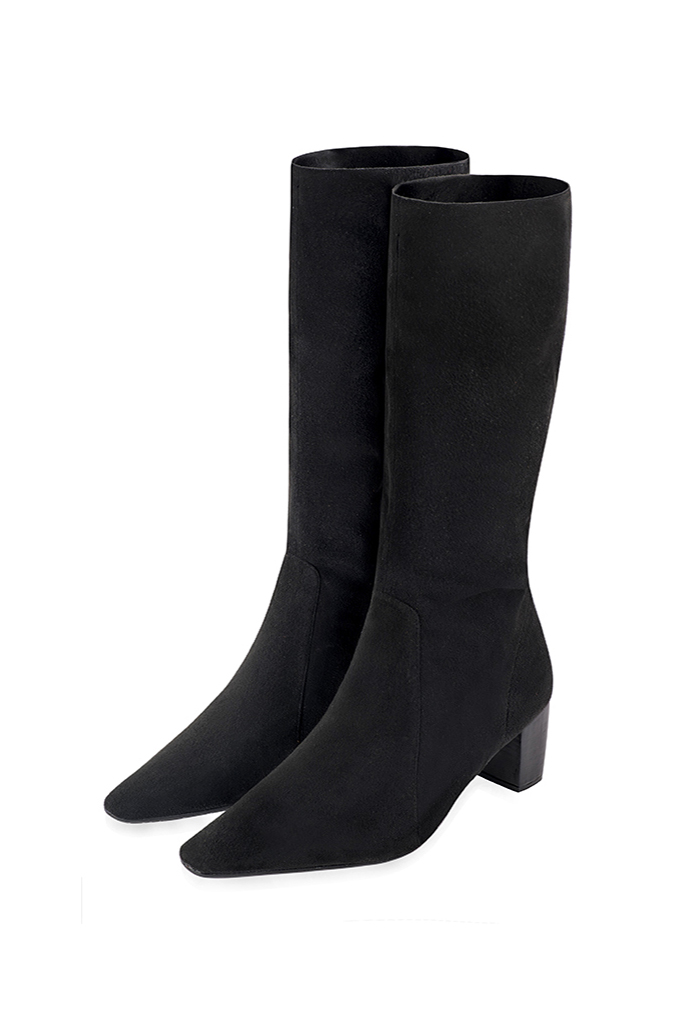 Mi-bottes habillées noir mat pour femme - Florence KOOIJMAN
