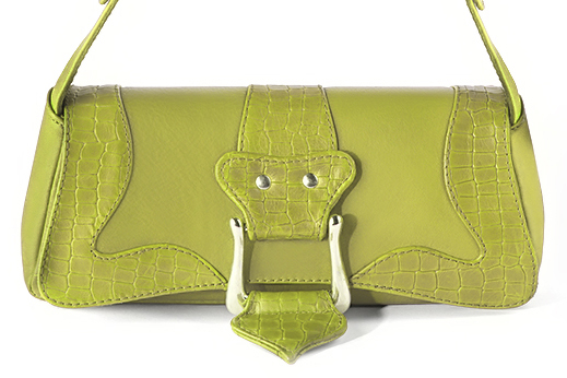 Luxueux petit sac à main, élégant et raffiné, coloris vert pistache. Personnalisation : Choix des cuirs et des couleurs. - Florence KOOIJMAN