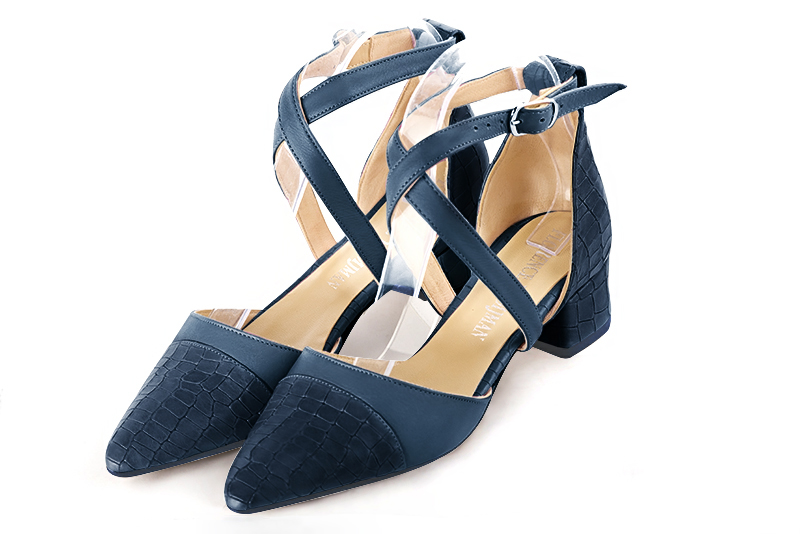 Chaussures habillées bleu denim pour femme - Florence KOOIJMAN