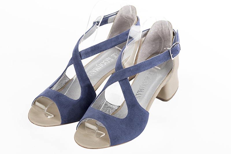 Sandales habillées bleu indigo pour femme - Florence KOOIJMAN
