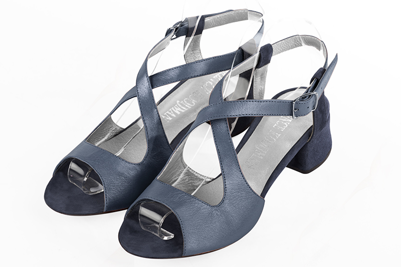 Sandales habillées bleu denim pour femme - Florence KOOIJMAN