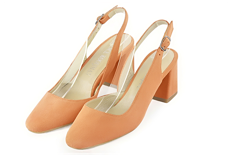 Chaussures habillées orange curcuma pour femme - Florence KOOIJMAN