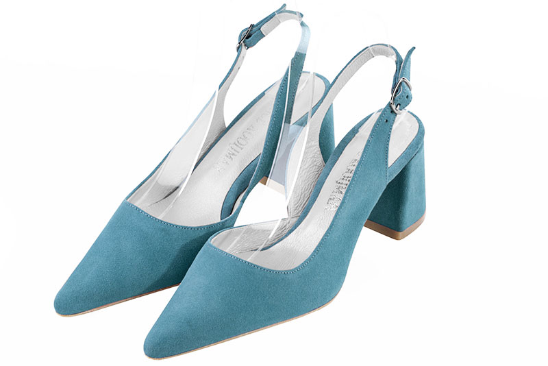 Chaussures habillées bleu canard pour femme - Florence KOOIJMAN