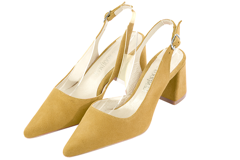 Chaussures habillées jaune ocre pour femme - Florence KOOIJMAN