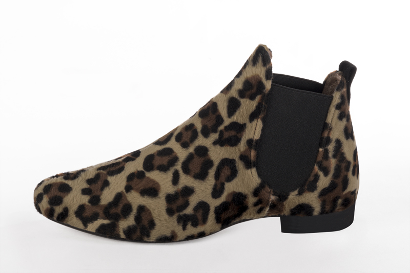 Boots haut de gamme Florence KOOIJMAN - Boots Femme plate léopard collection Hiver 2016 personnalisable dans toutes les couleurs du 35 au 43 adapté au petit et gros coup de pied