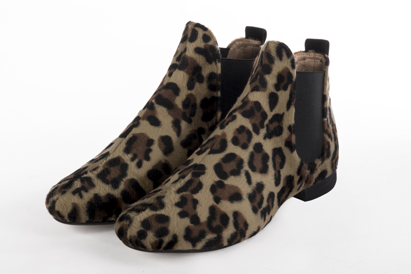 Boots personnalisable Florence KOOIJMAN - Boots Femme plate léopard collection Hiver 2016 personnalisable dans toutes les couleurs du 35 au 43 adapté au petit et gros coup de pied