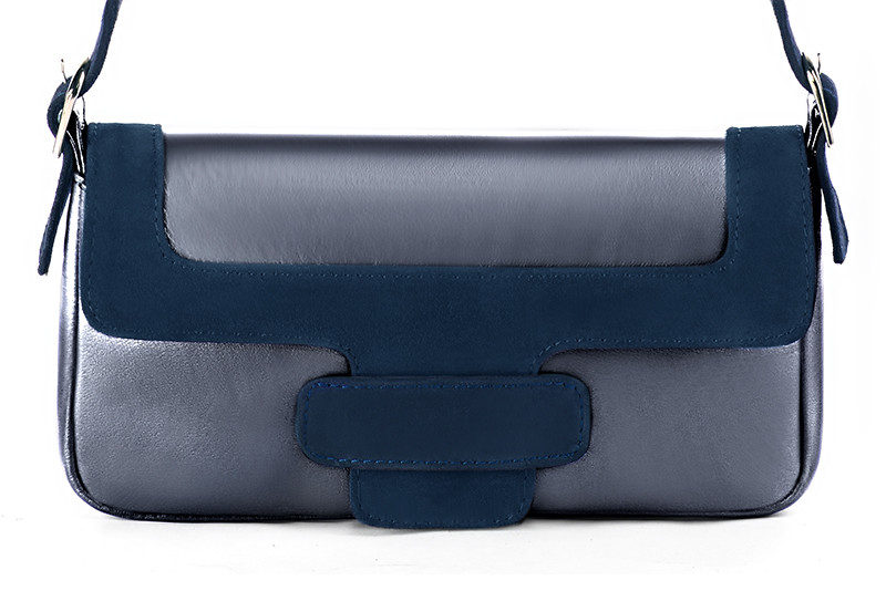 Luxueux petit sac à main, élégant et raffiné, coloris bleu denim. Personnalisation : Choix des cuirs et des couleurs. - Florence KOOIJMAN