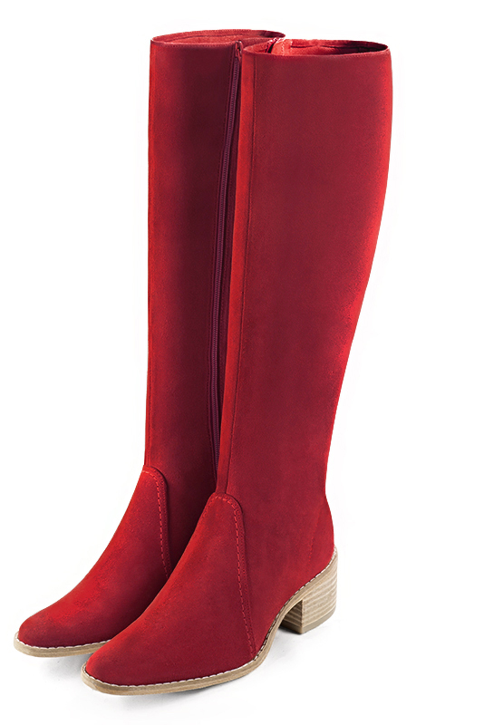 Bottes habillées rouge carmin pour femme - Florence KOOIJMAN