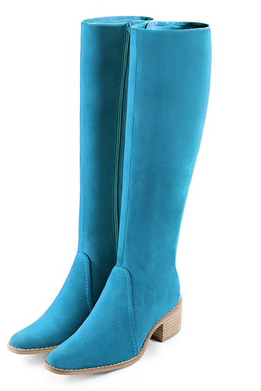Bottes habillées bleu turquoise pour femme - Florence KOOIJMAN
