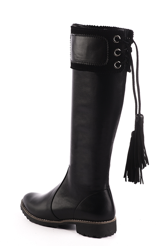 Bottes grande taille Florence KOOIJMAN - Botte Cavalière collection Hiver 2016 en cuir lisse noir sur Semelle gomme confortable du 35 au 43