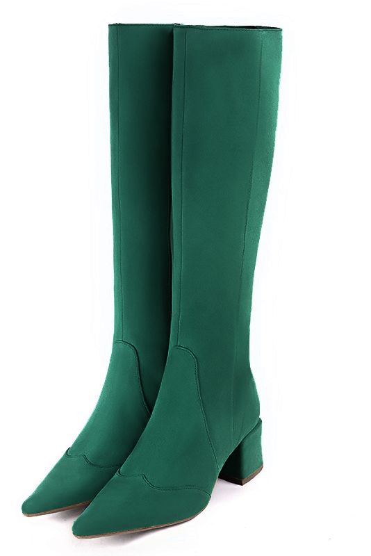 Bottes habillées vert émeraude pour femme - Florence KOOIJMAN