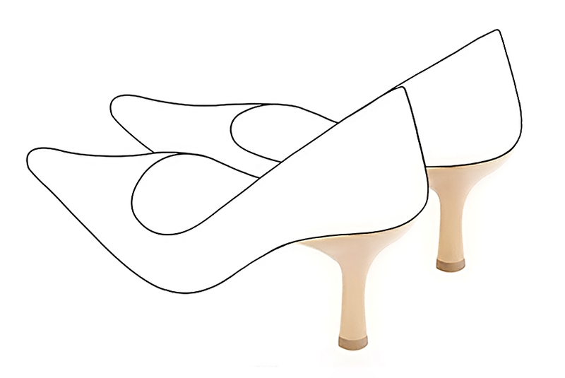Chaussures et maroquinerie Florence KOOIJMAN - Talon d'une hauteur de 7.5 centimètres, avec un pied fin, positionné vers l'avant