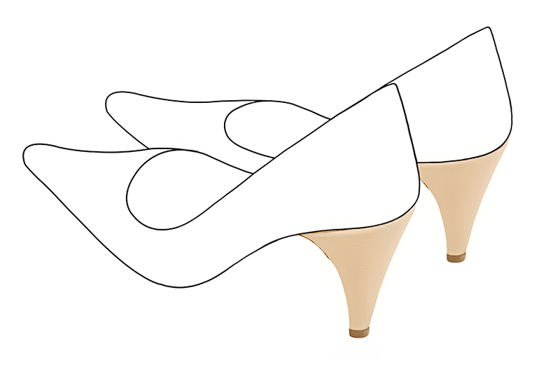 Chaussures et maroquinerie Florence KOOIJMAN - Talon d'une hauteur de 7.5 centimètres, avec un pied positionné sur l'arrière, se terminant en ligne droite sur une base fine