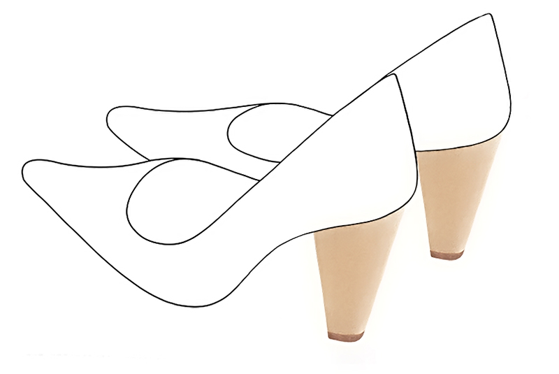 Chaussures et maroquinerie Florence KOOIJMAN - Talon bottier d'une hauteur de 8.5 centimètres,en forma de fuseau, se terminant sur une base stable. 