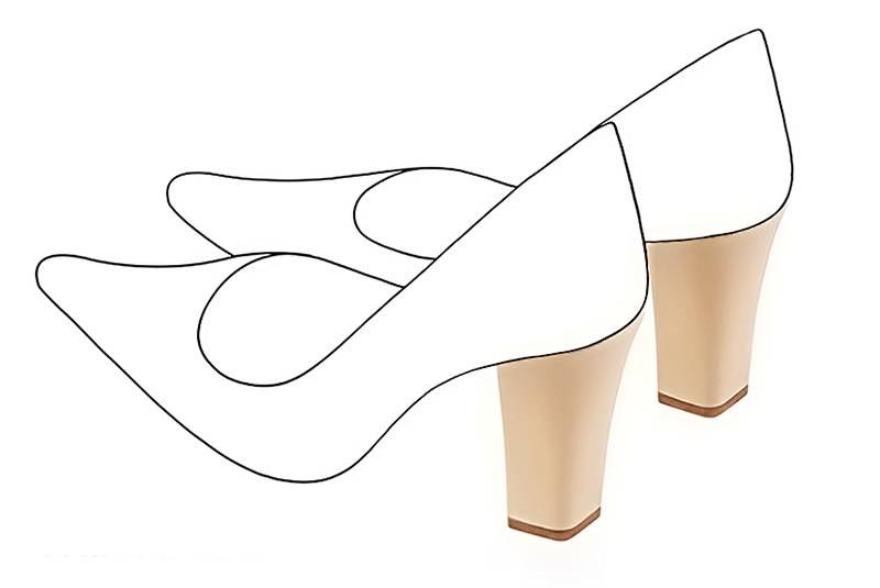 Chaussures et maroquinerie Florence KOOIJMAN - Talon d'une hauteur de 9 centimètres, court dans la gorge, avec un pied carré de 2.5 centimètres de largeur
