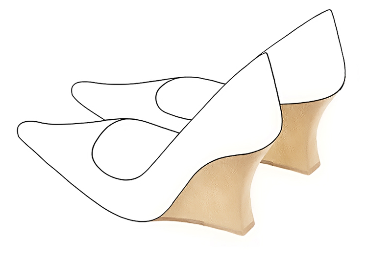 Chaussures et maroquinerie Florence KOOIJMAN - Talon compensée d'une hauteur de 8.5 centimètres, avec des arrêtes vives dessinant une base rectangulaire d'une largeur de 2.5 centimètres 