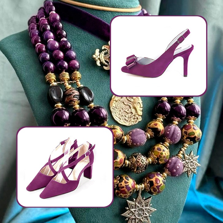 Chaussures à brides femme et sandales femme violet myrtille et violet mauve