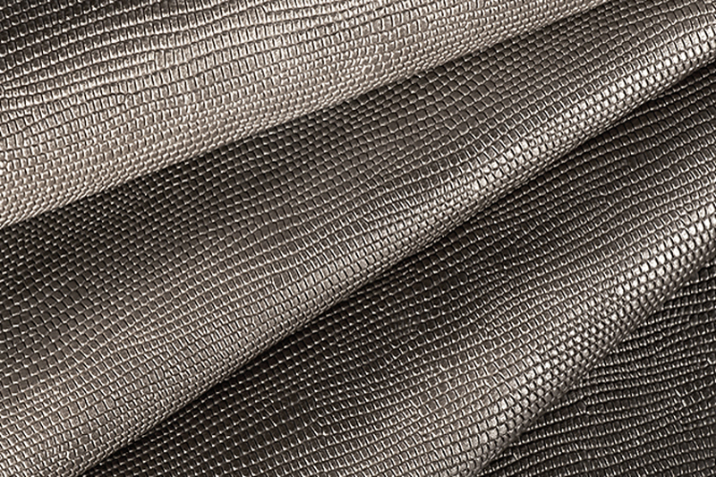 Cuir métallisé : Lézard Magnetic marron taupe - Personnalisation Florence KOOIJMAN