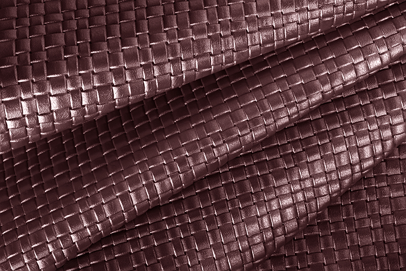 Cuir métallisé : Tressé Magnetic rouge aubergine - Personnalisation Florence KOOIJMAN