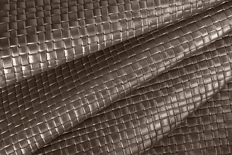 Cuir métallisé : Tressé Magnetic beige mastic - Personnalisation Florence KOOIJMAN