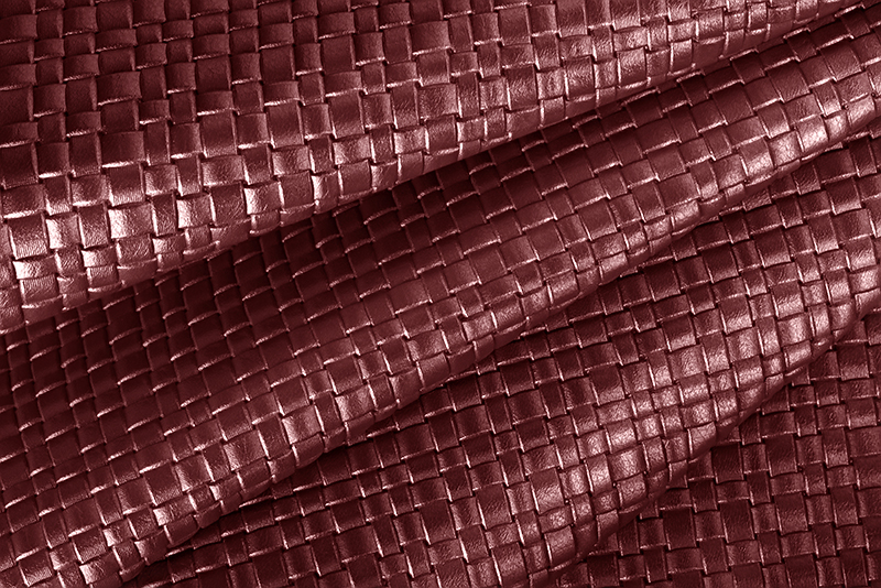 Cuir métallisé : Tressé Magnetic rouge bordeaux - Personnalisation Florence KOOIJMAN