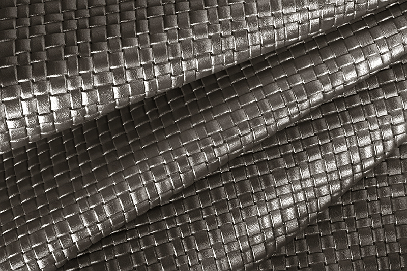 Cuir métallisé : Tressé Magnetic marron taupe - Personnalisation Florence KOOIJMAN